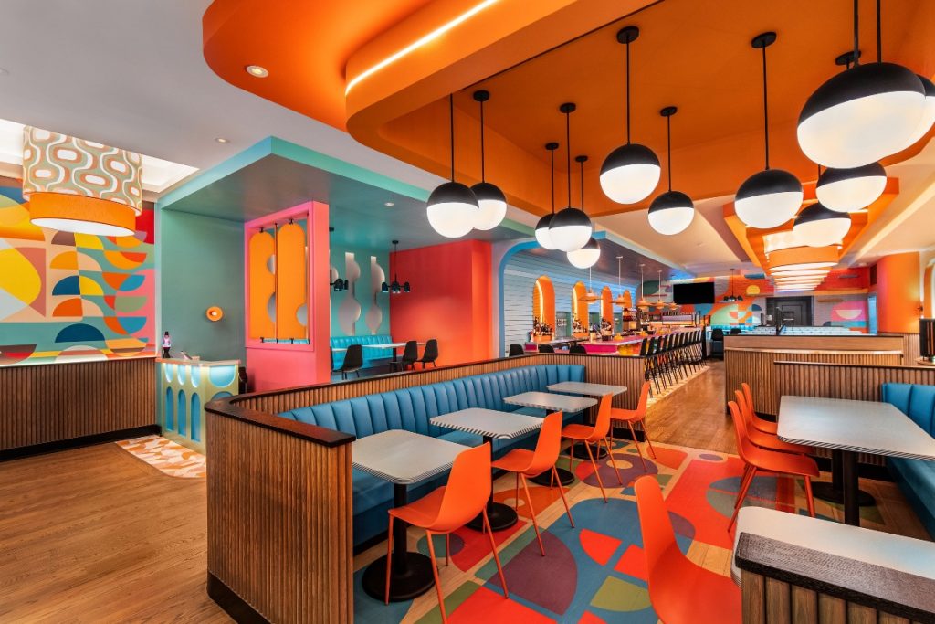 Wid Chapman Architects Design a Colourful and Retro Restaurant