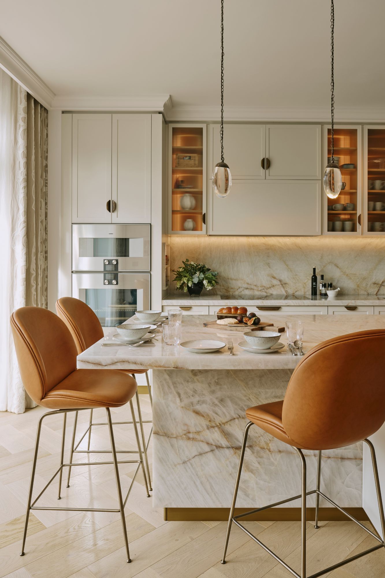 Kitchen, Family Living and Elegant Sophistication Combine in this Open-Plan Kitchen Space